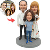 Bobblehead personnalisé de la famille heureuse