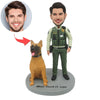 Bobblehead policier personnalisé avec chien