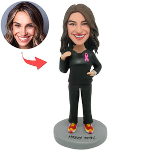 Bobbleheads personnalisés pour femmes avec costume noir