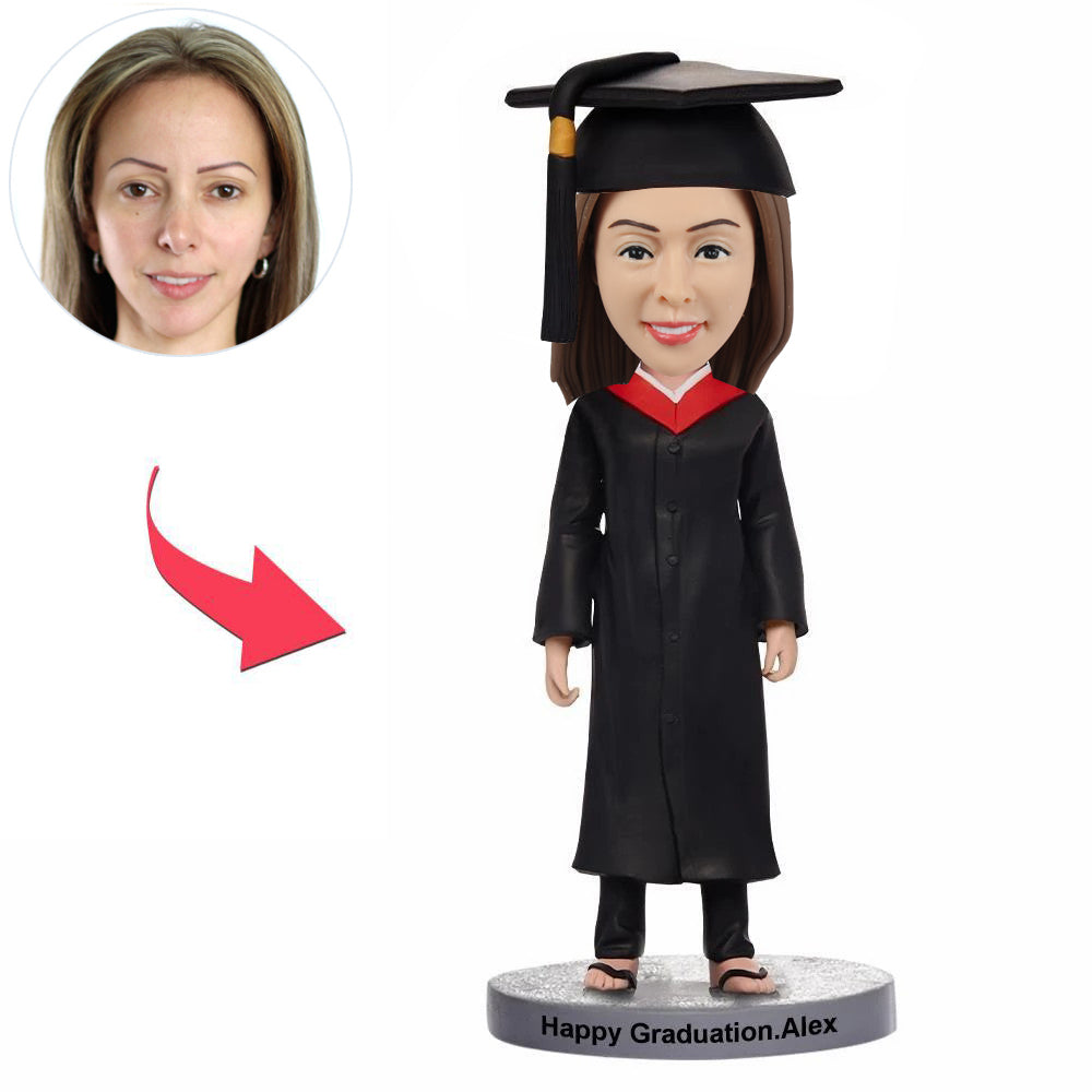 Graduation Female Custom Bobblehead - BobbleGifts