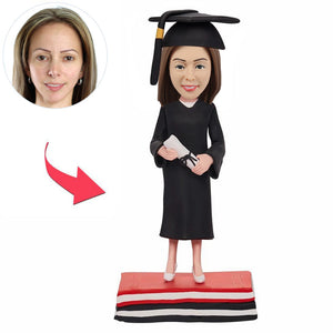 Graduation Female Custom Bobblehead - BobbleGifts