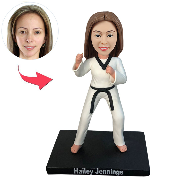 Figurines de bobblehead taekwondo personnalisé