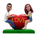 Couple de cœur aimant Bobblehead Custom