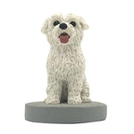 Bobblehead à animal de compagnie personnalisé - chien blanc