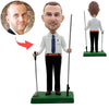 Jouer à la poupée de tête de bobble personnalisée personnalisée de golf personnalisée