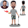 Golf papa personnalisé Bobblehead