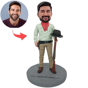 Bobblehead personnalisé dans le style de chasse